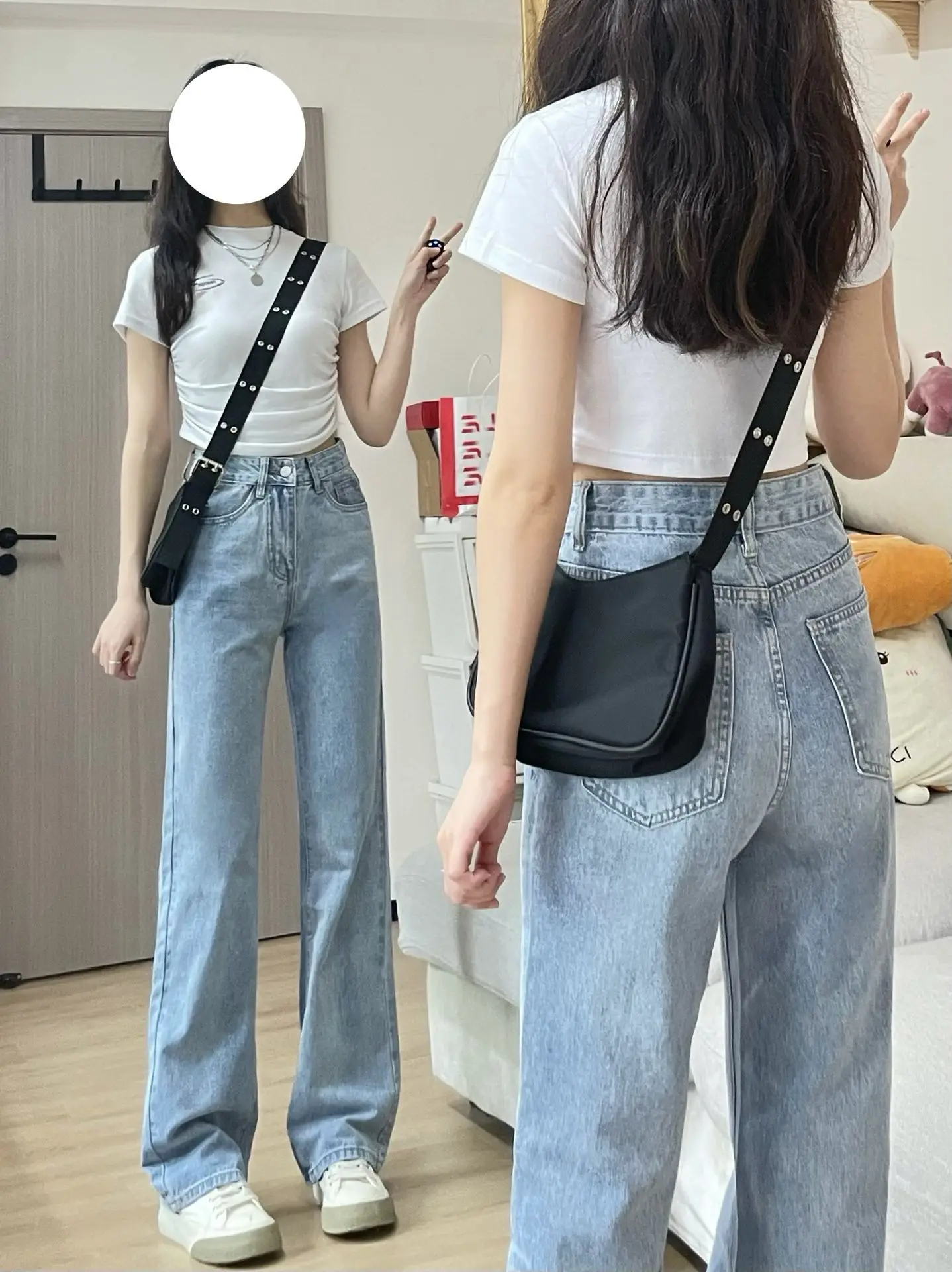 

plus Size Women's High Waist Straight Leg Jeans Loose Fit Casual Sle Spring New Arrival Denim Pants for plus Size Women