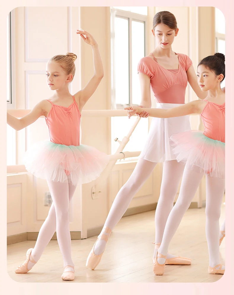 Mädchen Ballett-Trikot Gymnastik-Tanzkleidung Kleinkind Sommer Ärmellose Trikots für Tanzunterricht – Detail 7