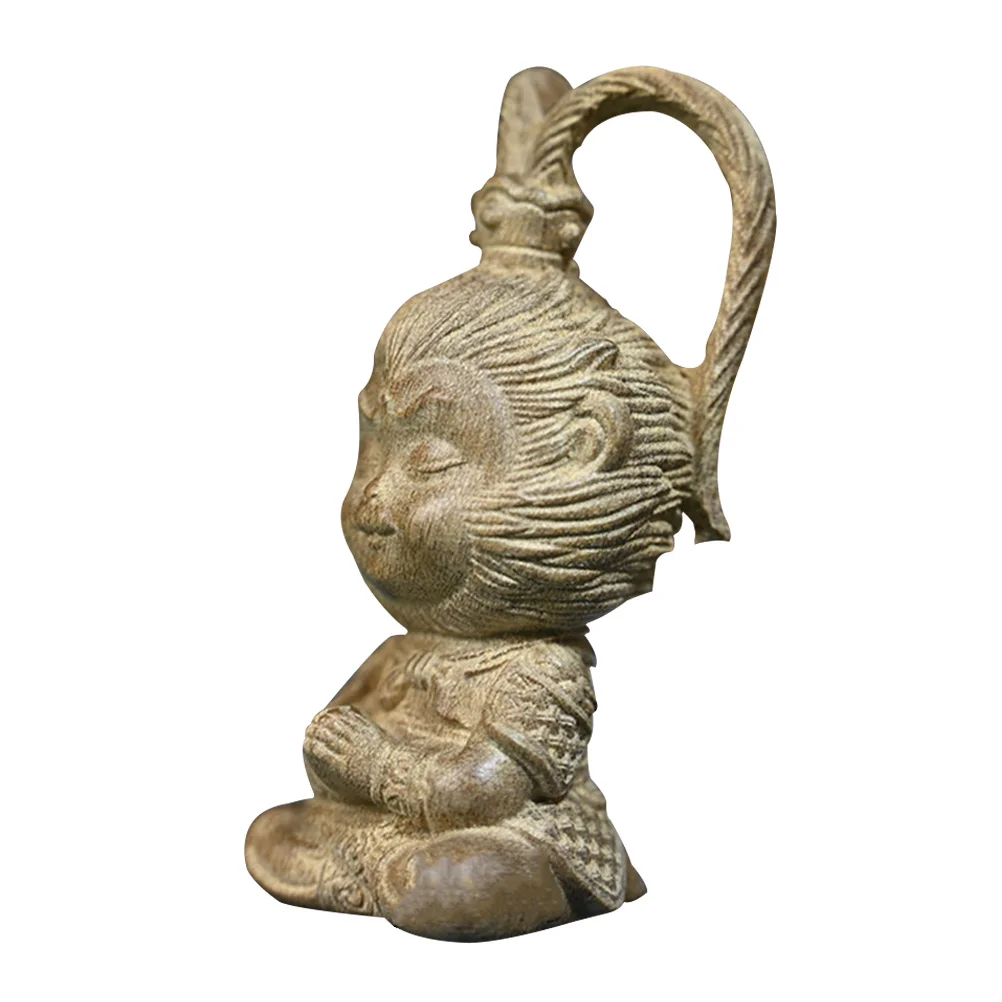 Sun Wukong Ornaments Retro Decor Desktop Delicate Novel Jinsan Figure Office Wood Adornment