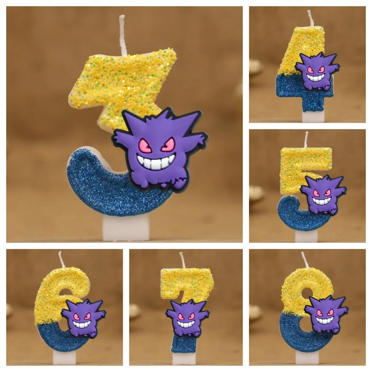 Pokemon Pikachu Kerzen Themen Geburtstag Nummer 0-9 Anime Figur Cartoon Pokemon Geburtstag Party Liefert Kuchen Dekoration Heißer geschenk