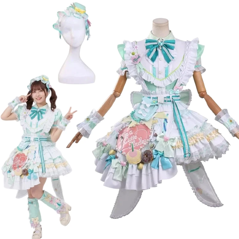 

Anime Sonoda Chiyoko Cosplay Costume Green Lolita Princess Dress Role Play Outfit Dancewear for Women Theme Party