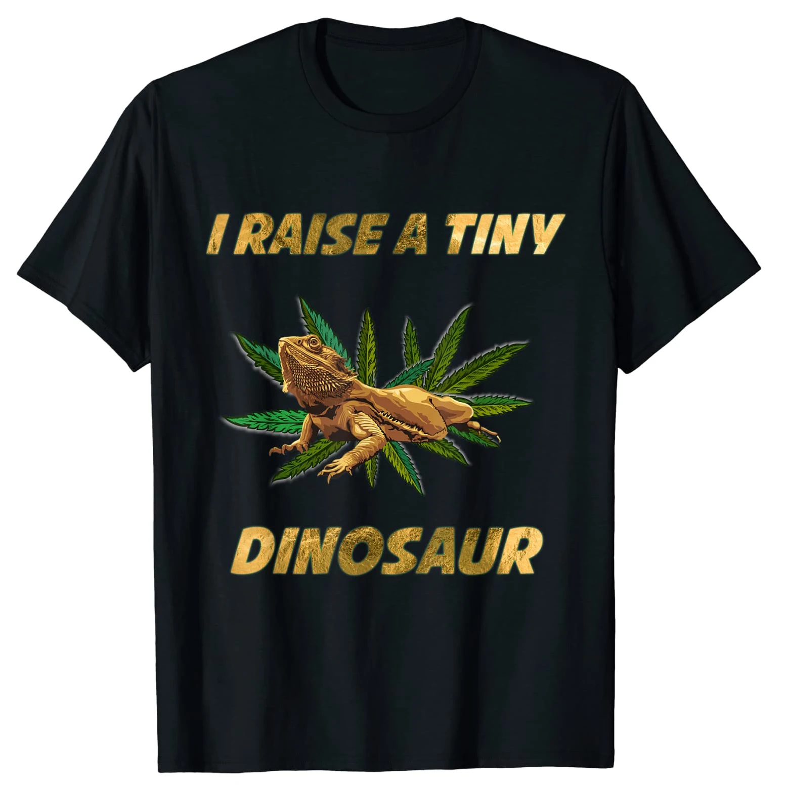 Funny Bearded Dragon Golden Lizard And Reptile Lover T-Shirt. Premium Cotton Short Sleeve O-Neck Mens T Shirt New S-3XL