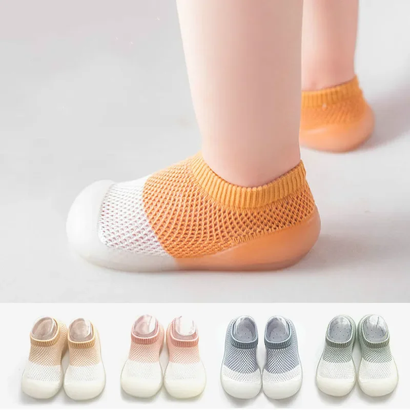 Newborn Baby Shoes Breathable Mesh Kid First Walkers Indoor Socks shoes Toddler Boy Crib Anti-slip Floor Infant Girls Sock 0-4Y