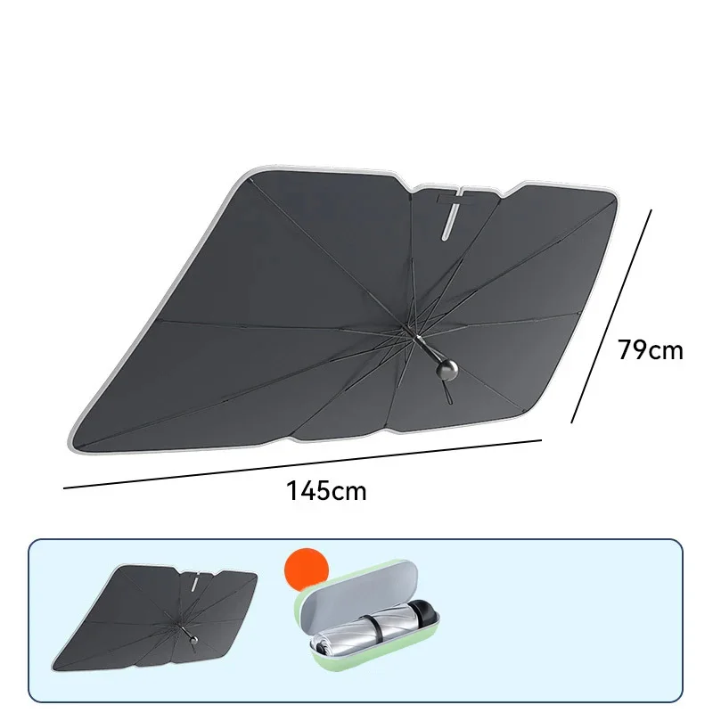 Car Sunshade Foldable Windshield Umbrella Sun Shade Curtain Car Front Window Parasol Sun Protector Accessories