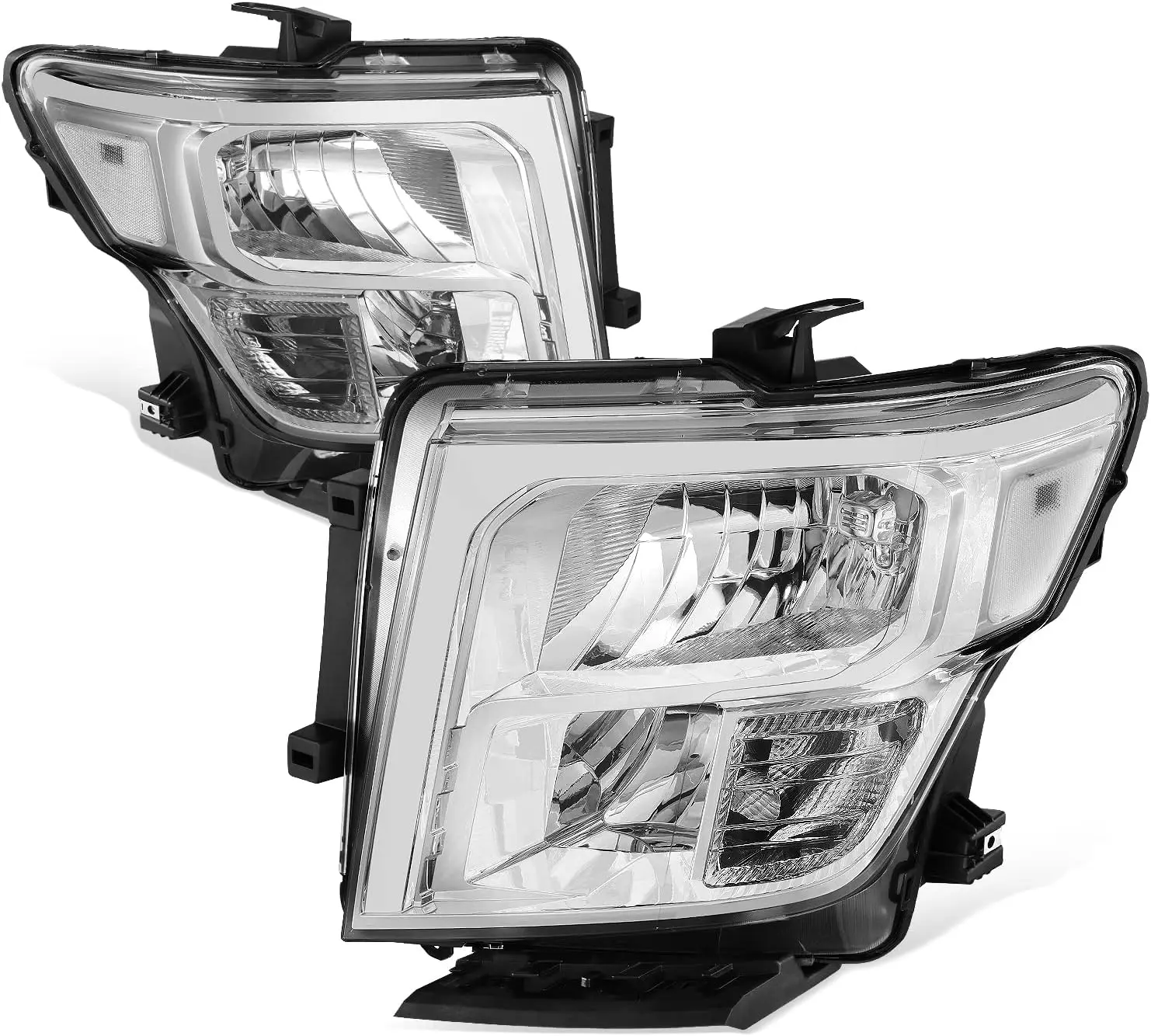 

Фары в сборе, совместимые с Nissan Titan (XD 2016-2024 гг.), замена галогенных фар со стороны водителя и пассажира, NI2503