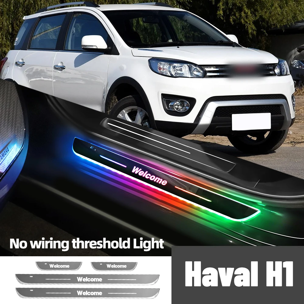 

For Great Wall Haval H1 2012-2018 2015 2016 2017 Car Door Sill Light Customized Logo LED Welcome Threshold Pedal Lamp Accessorie