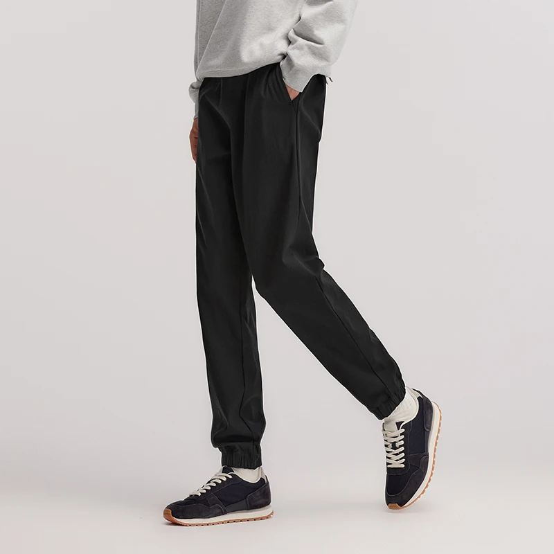 Semir Jogger Pants Men Thickened Brushed Black Sportswear 2025 New Winter Versatile Athletic Casual Pants