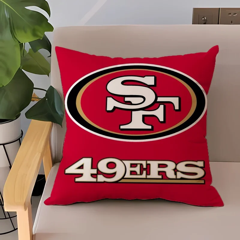 San F-Francisco 49ers Throw Pillow Covers Decorative Sofa Cushions Children\'s Cushion Cover Decoration Living Room Couch Pillows