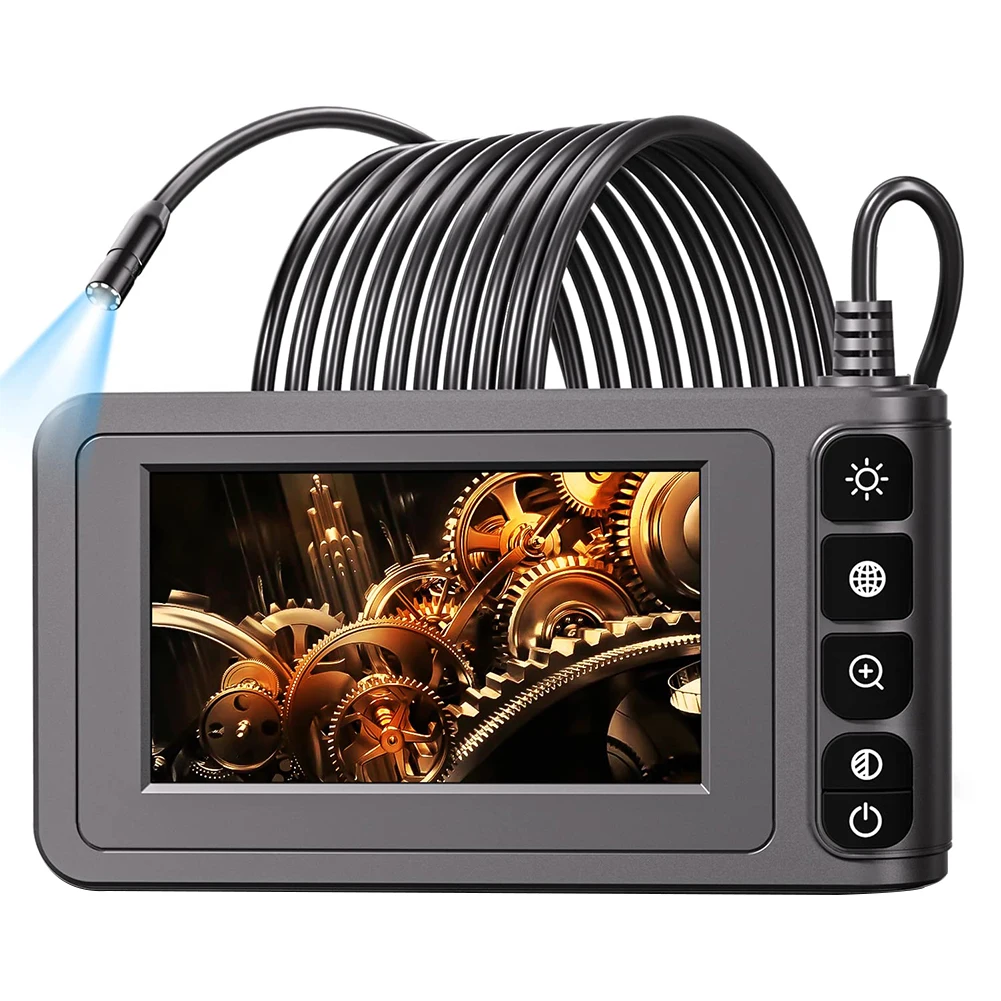 

Industrial Endoscope Borescope Camera With Light 8mm Lens 4.3'' LCD Screen Handheld Waterproof Sewer Inspection Camera