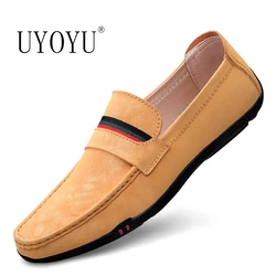 Genuine Leather Luxury Designer Brand Moccasins Mens Plus Size 45 for Men Loafers Flats Driving Casual Formal Dress Male Shoes