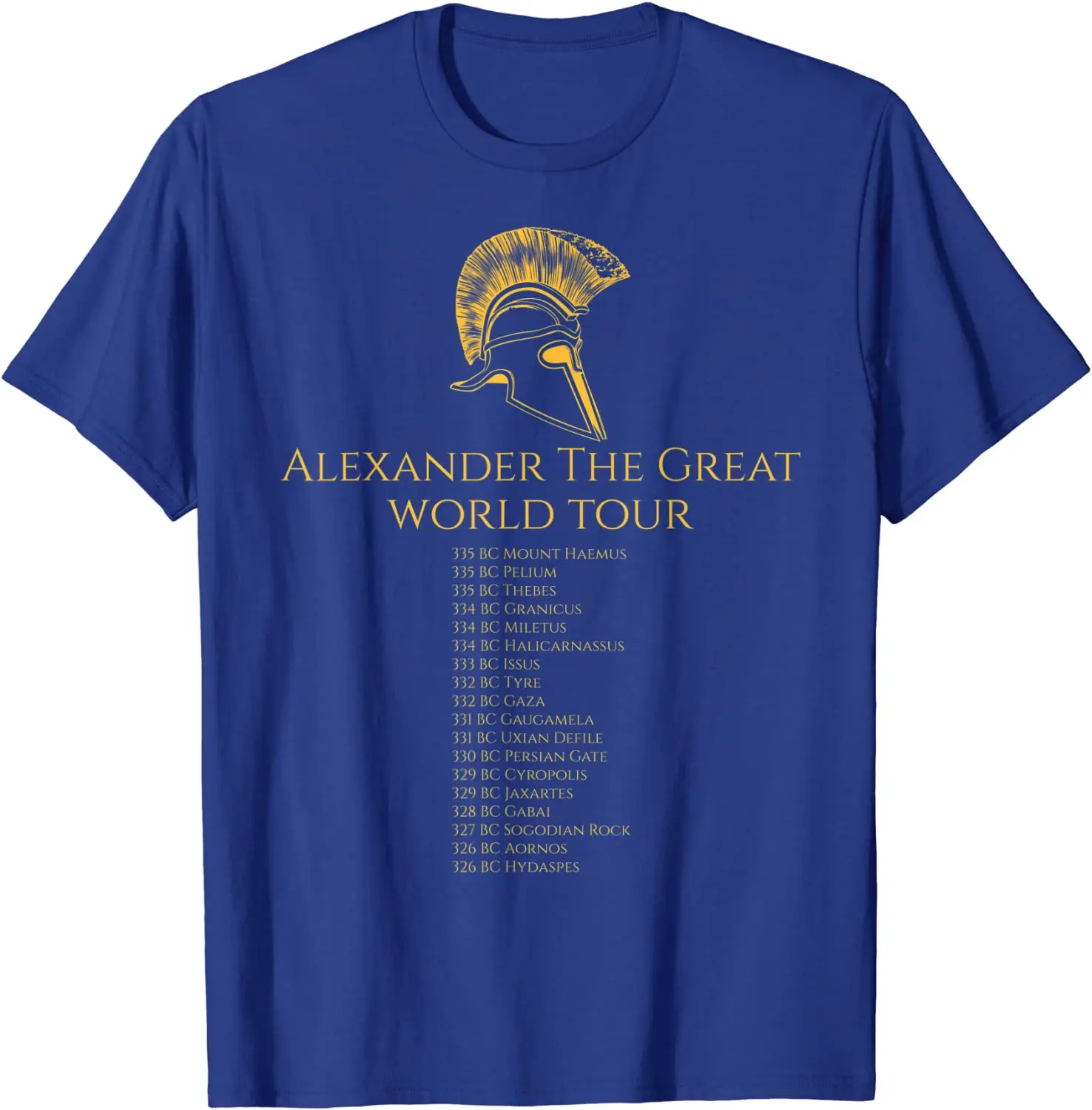 Classical Greek History - Alexander The Great World Tour T-Shirt Short Sleeve Casual Cotton O-Neck Summer Tees