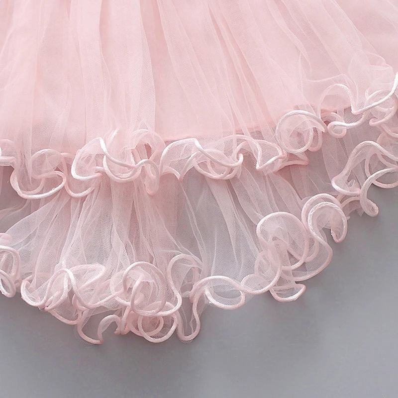 Newborn Baby Clothes 0 3 6 12 24 Month Party Tulle Girl Flower Summer Dress Princess Dress Toddler