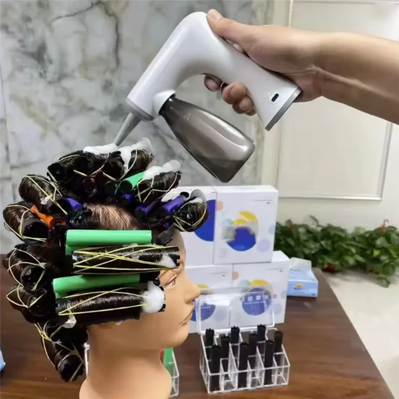 A66T-أداة تصفيف الشعر الكهربائية بيرم رغوة فقاعة جهاز الباردة الساخنة بيرم قابلة للشحن تجعيد تصفيف الشعر صالون