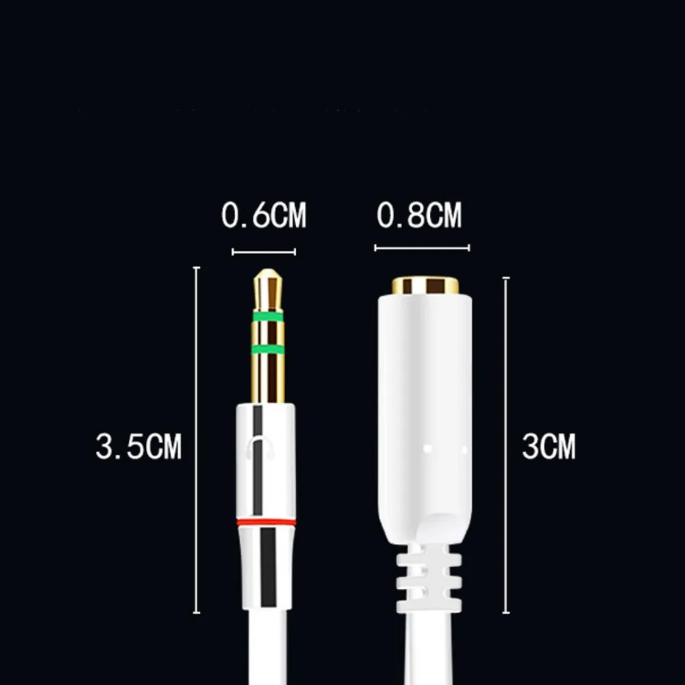 

2 in 1 2 in 1 Audio Cable 3.5mm Converter Audio Splitter Cable Connector Splitter Stereo Headphone Adapter Cable