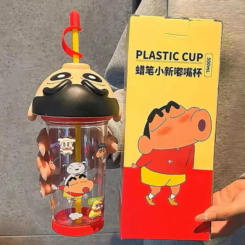 

Новый кавайный карандаш Шин-Чан, забавная абстрактная соломенная чашка, чашка для воды для губ Dudu, большая емкость, соломенная чашка из тритана, подарки на день рождения