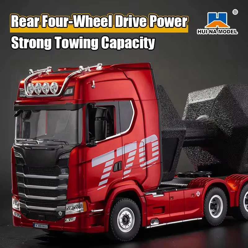 

HUINA 1501 770S Трактор из сплава с дистанционным управлением 1/18 19 каналов 2,4G Радиоуправляемый грузовик Инженерная машина Игрушки Прицеп Грузовик со светом и звуком