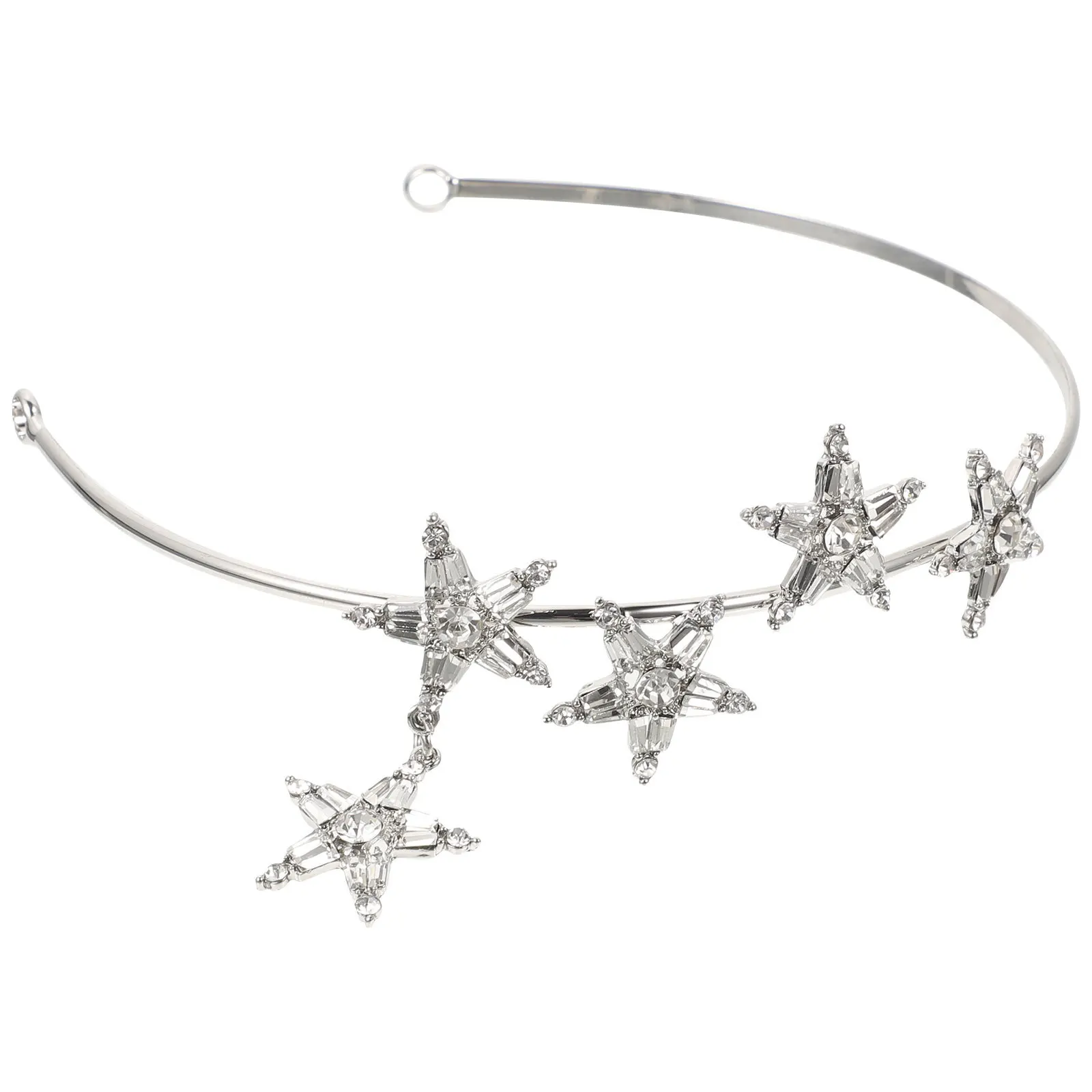 

Rhinestone Star Headband Lightweight Exquisite Bridal Hair Hoop Wedding Bride Headpiece Hair Accessories Rhinestone Headpiece