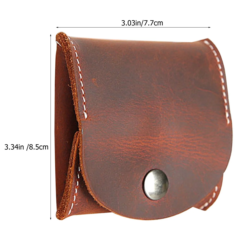 Durable Small Coin Organizer Men Coin Pocket Lightweight Travel Earphone Pouch Fashionable Button Design Clutch