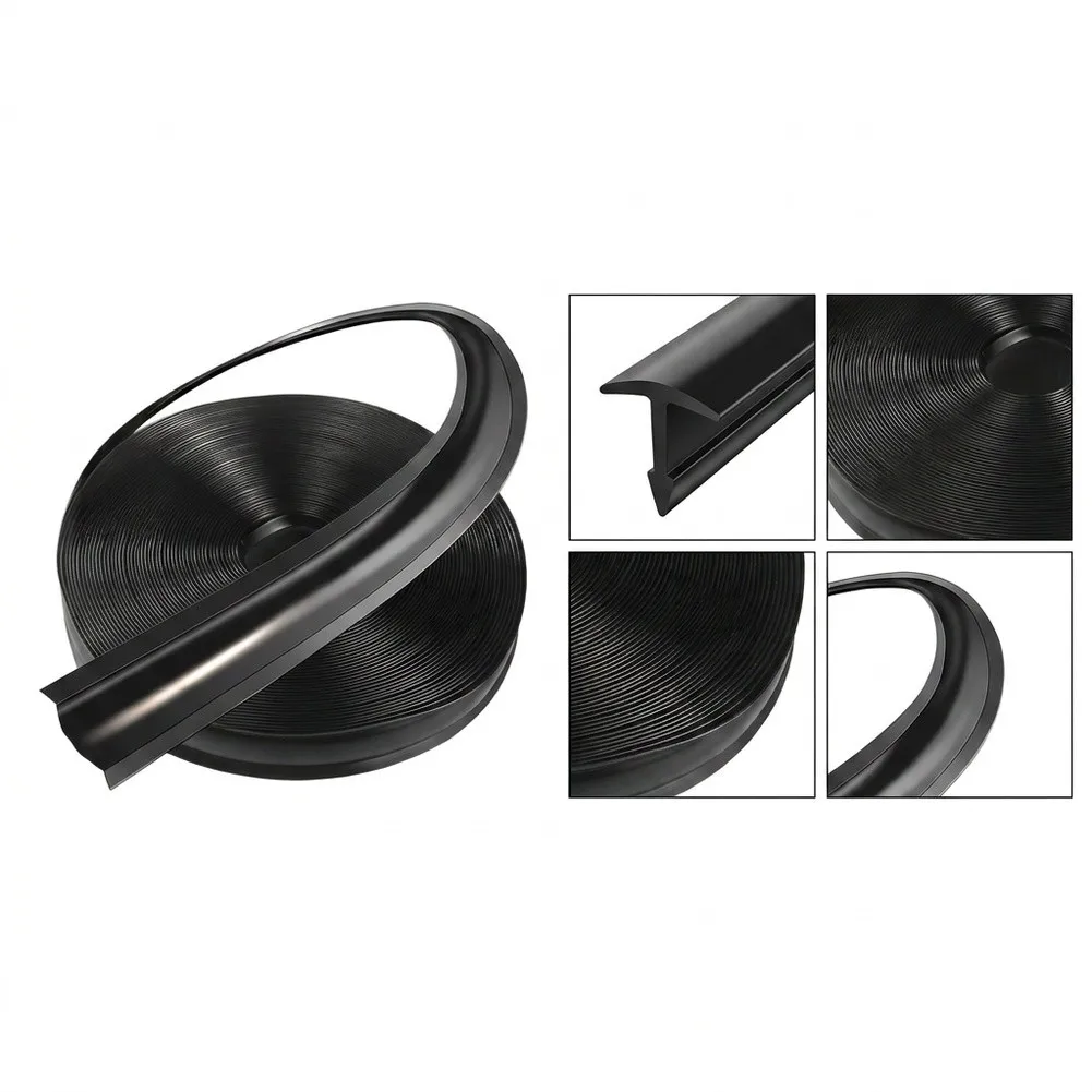 Slot-Mounted TPE Seal Strip for RV and For Camper Exterior Dust and Water Protection Cuttable 30.5m Weatherstrip Roll