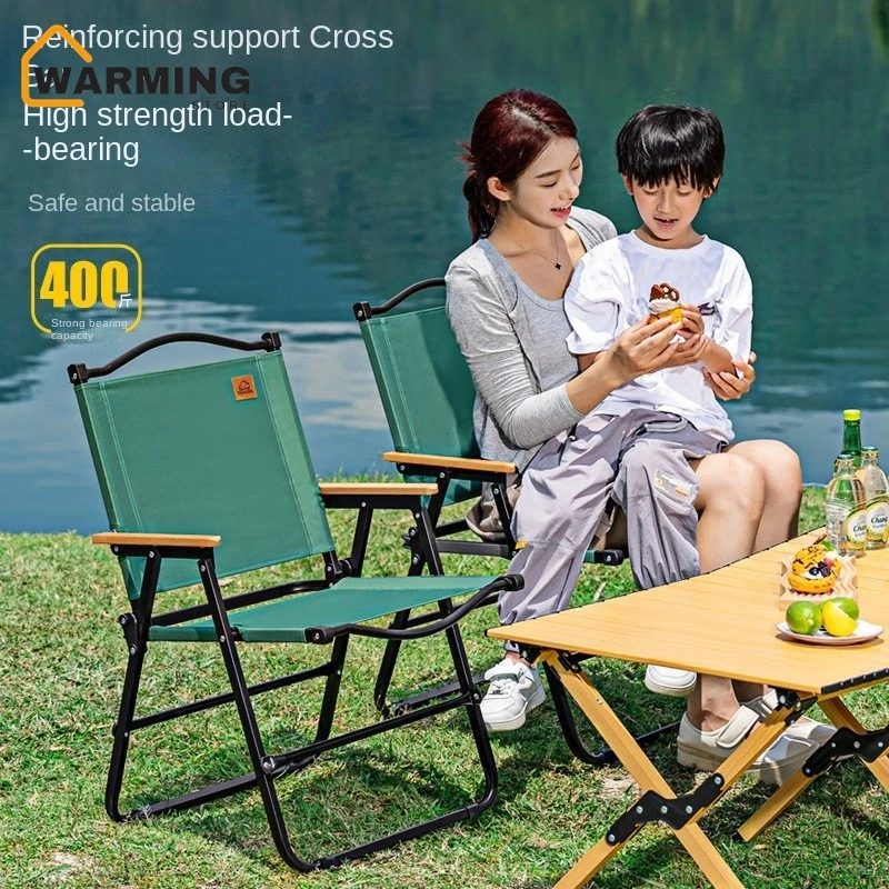 

Warming Kemet Chair Outdoor Camping Table And Chair Reinforced Bar Balcony Leisure Outdoor Courtyard Portable Folding Chair New