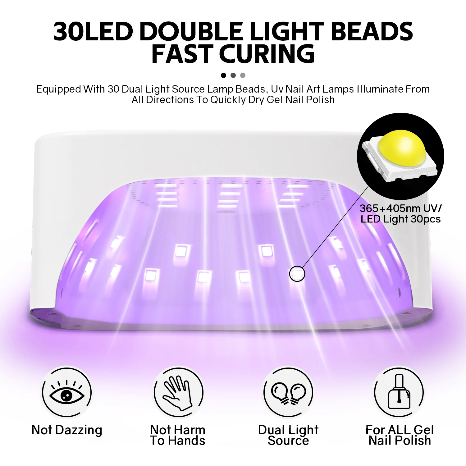 충전식 UV LED 네일 램프 건조기, HD 디스플레이, 스마트 네일 건조 램프, 빠른 건조 경화, 모든 젤 네일 광택제 매니큐어 도구