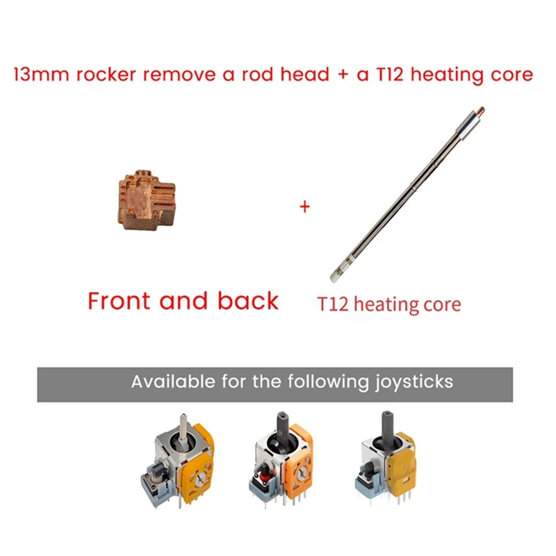 13mm Special Removable Joystick Soldering Iron Tip T12 Heating Core for ///Switch Pro/Controller Joystick