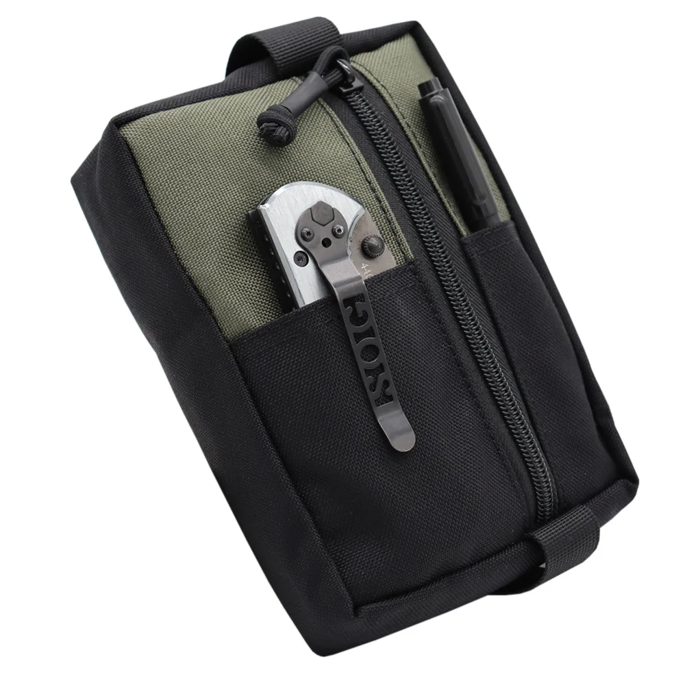 1000D Nylon Tactical Compact Pocket Organizer Pouch Multifunctional Pouch Card Key EDC Tool Storage Bag