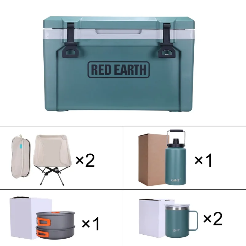 2 Persons Multifunction Portable Camping Outdoor Gear Set Ice Chest Cooler Box Set