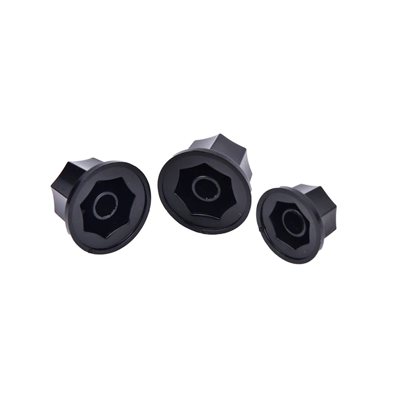 3Pcs amp volume tone control knobs plastic black vintage style jazz bass guitar