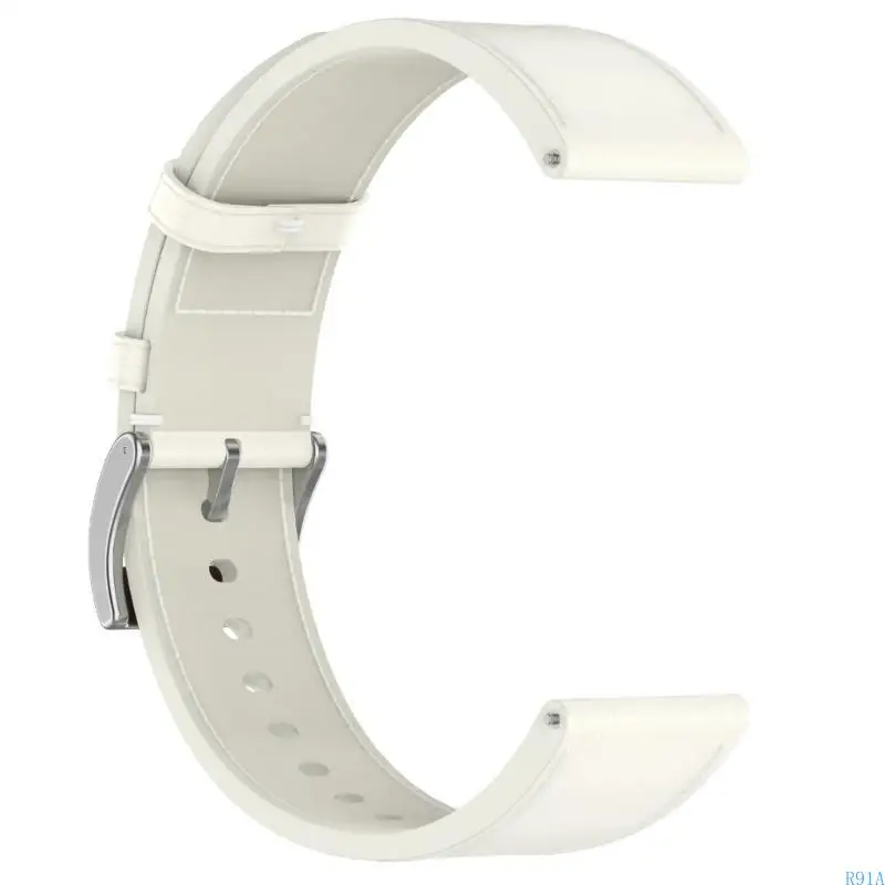 R91A Leather 22 มม. Band Universal Leather Watch สายรัดสบายสำหรับนาฬิกา GT5