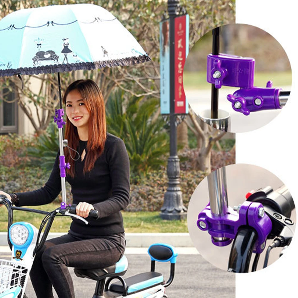 Support de parapluie réglable à 180 °, diamètre du trou de 0.8 à 2cm, poignées amovibles, support rapide pour chariot de vélo électrique