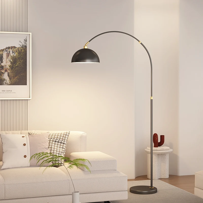 

White Reading Floor Lamp Simple Nordic Minimalists Arched Floor Lamp Aesthetic Lightings Dimmers Inteligentes Home Decoration