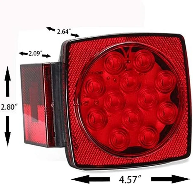 

12V LED Trailer Light Kit CE Certified Utility Trailer Lights For Boat Submersible RV Car With Wire Harness Wafer LED Waterproof