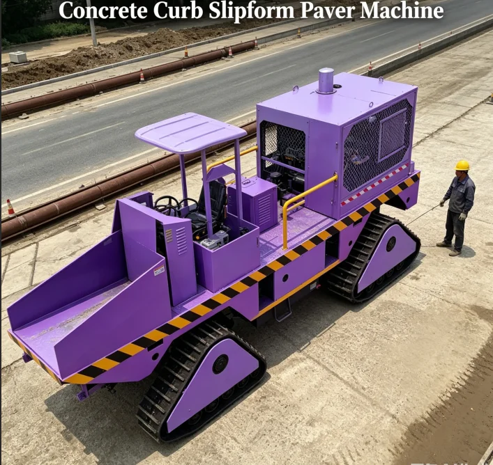 Multi Purpose Roadside Curb Slipform Machine Changeable Mold Concrete Curb Extruder Curbstone slipform machine