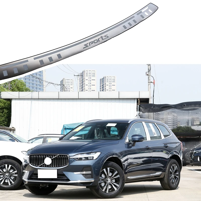 ボルボ XC60 2018-2024 リアバンパープロテクター ステンレス鋼