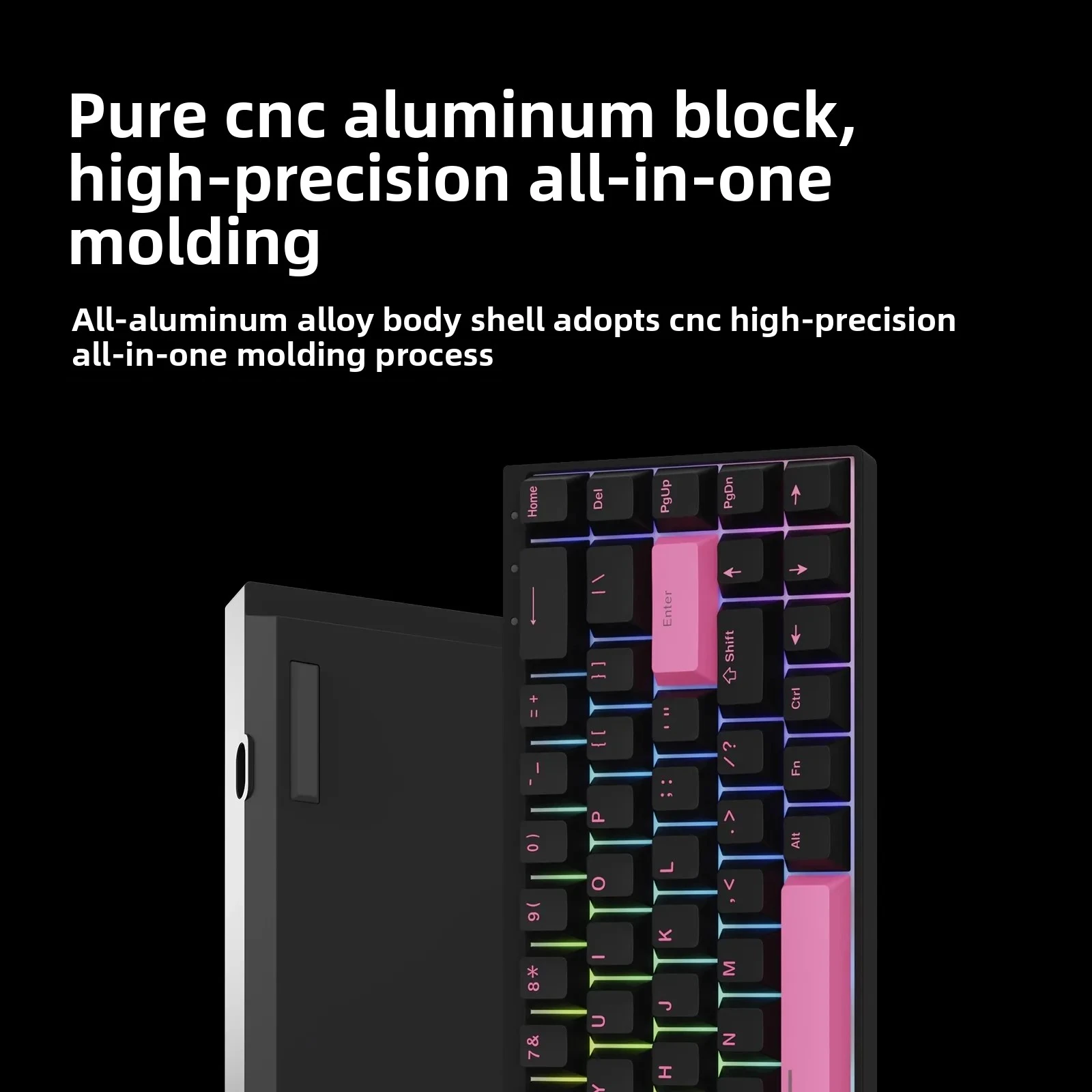 Latenpow looting68PRO Wired Mechanical Keyboard CNC Aluminium Alloy E-sports Keyboard RT 0.01mm RGB Light Hot Swap Customized