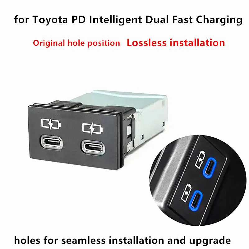 

85532-0E110 is suitable for Toyota series USB power interface vehicle charging port Type-C interface 45W