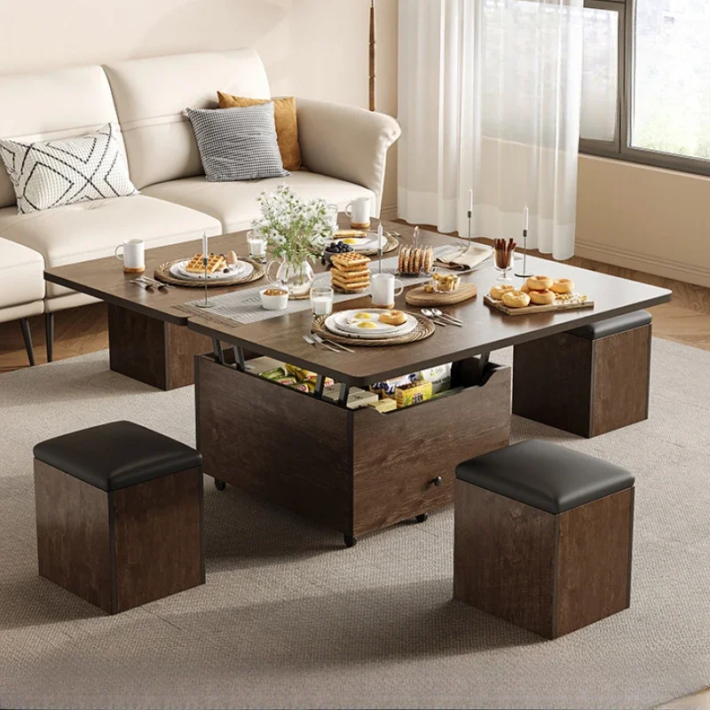 

Clear Nordic Hardcover Coffee Table Luxury Modern Design Living Room Coffee Table Folding Floor Centro Salon Furniture For Home
