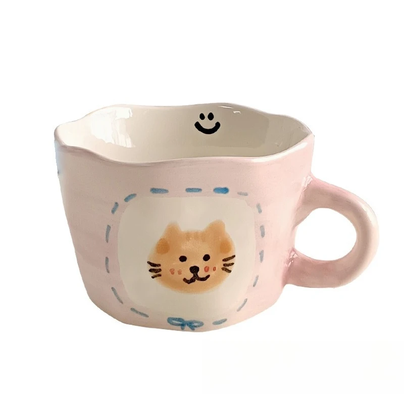 

Kitten ceramic mug, coffee cup, breakfast plate, children's water cup