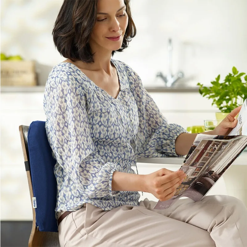 Back Pillow Pillow Slow Rebound Space Memory Office Back Pad, Blue Cushion