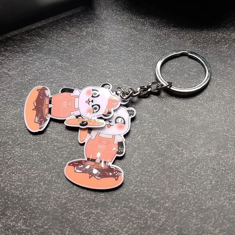 Customized. Metal Keychains Customized-Border Ins Cartoon Souvenir Zinc Alloy Epoxy Printing Electroplating Listing Access