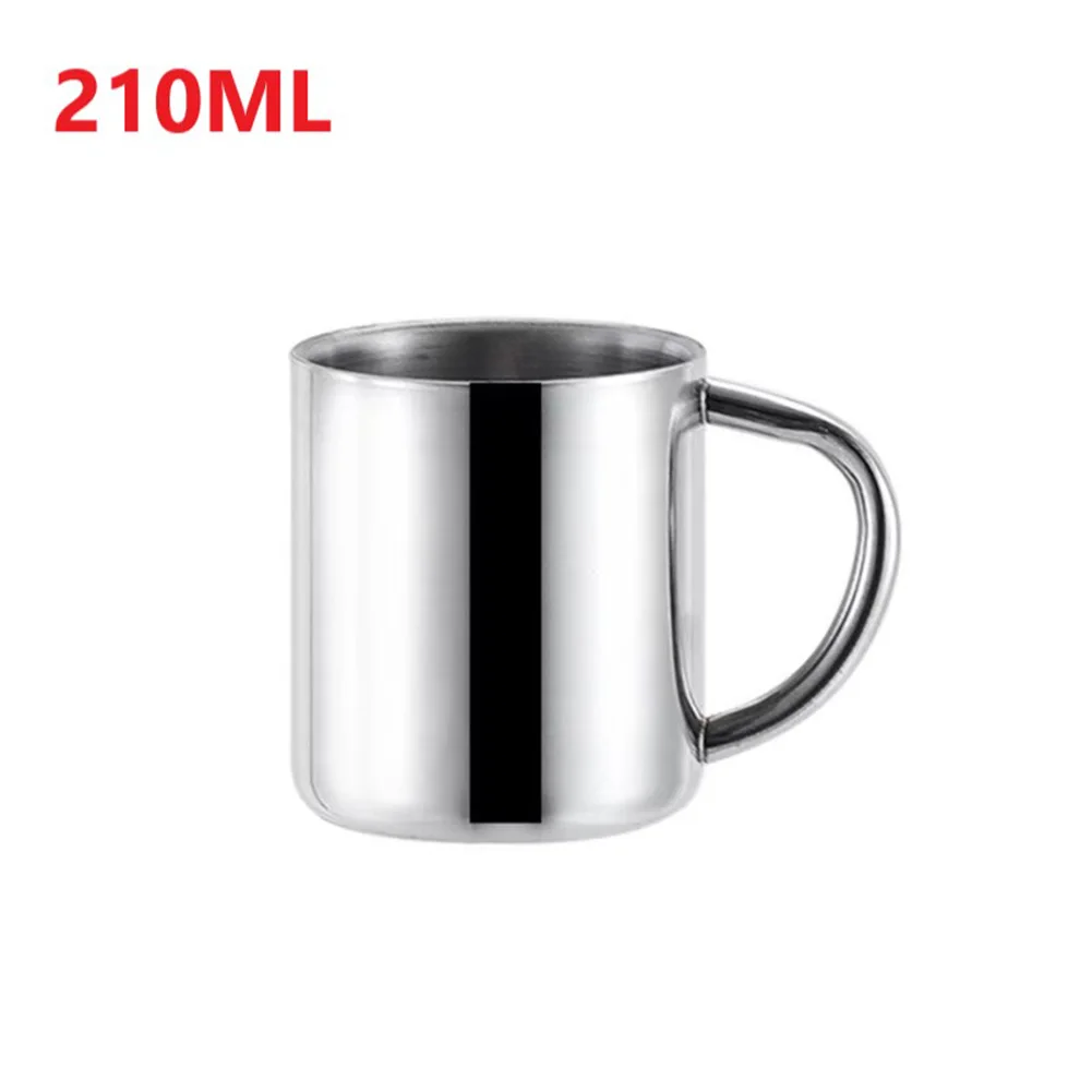 Useful Things For Kitchen 304 Stainless Steel. Coffee Double-wall Mug With Handle Elegant Insulation Quality Is Guaranteed