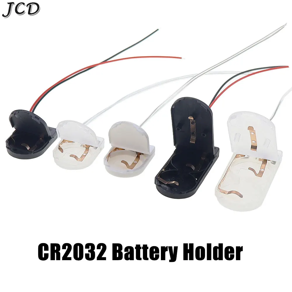

JCD 10pcs CR2032 Button Coin Cell Battery Socket Holder Case Cover With ON-OFF Switch Leads Wire 3V/6V Battery Storage Box