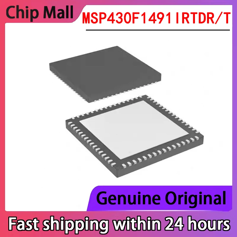 1PCS New MSP430F1491IRTDR/T Packaged VQFN64 Microcontroller (MCU/MPU/SOC) Original