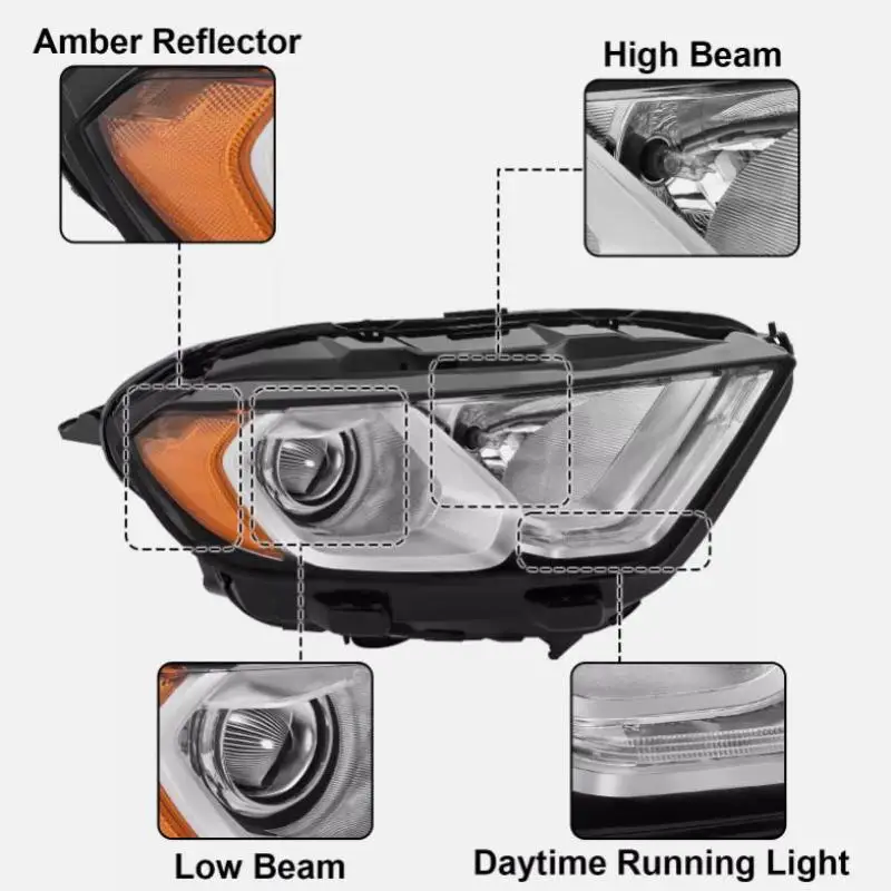Accesorios de coche de alta calidad, faros LED DRL para Ford EcoSport halógeno 2018-2022 con bombillas izquierda + derecha