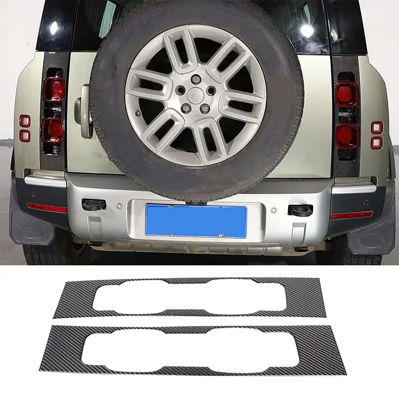 

For Land Rover Defender 110 2020-2024 Soft Carbon Fiber Car Rear Tail Lamp Panel Sticker Car Accessories