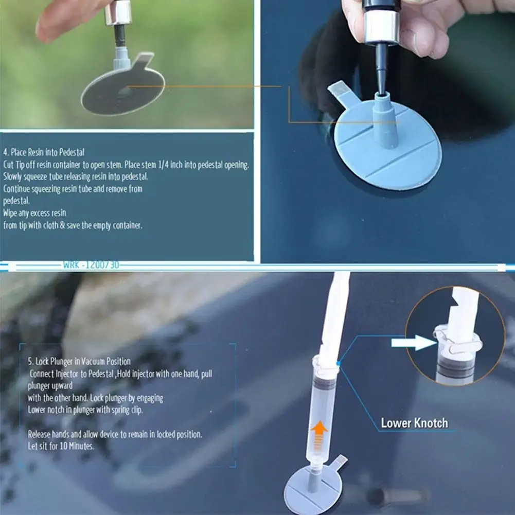 DIY Car Windshield Repair Kit Tools Auto Glass Windscreen Repair Set Give Door Handle Protective Decorative Stickers