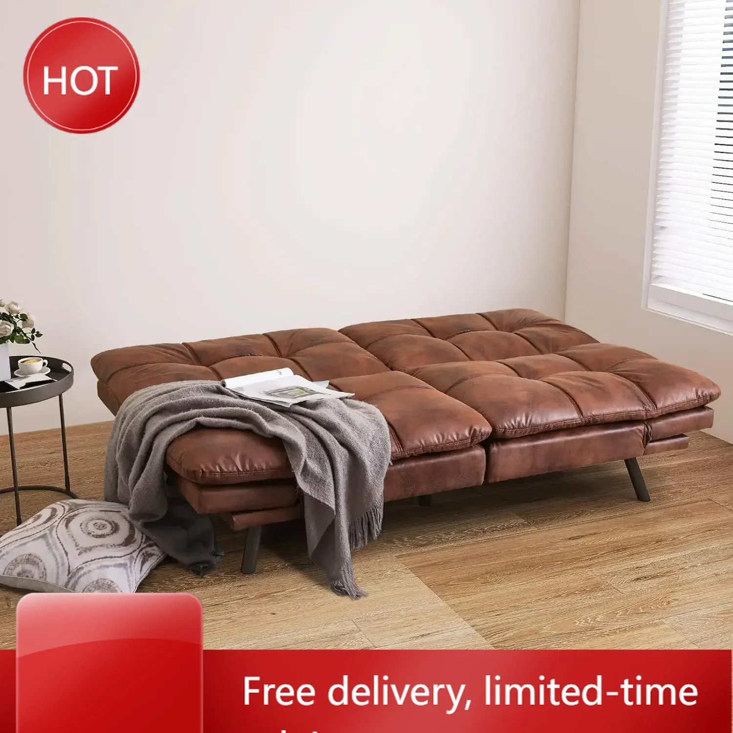 

Ограниченное по времени предложение: XMSJ.Futon – диван-кровать/софа, компактный диван-кровать с эффектом памяти для гостиной, современный двухместный диван со складными подлокотниками.