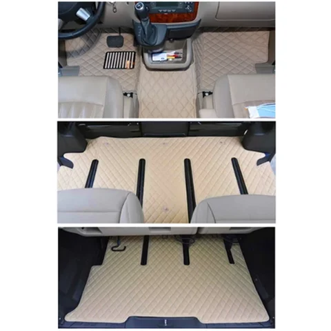 Custom full set car floor mats + trunk mat for Left hand drive Mercedes Benz Viano 7 8 seats W639 2019-2006 waterproof carpets