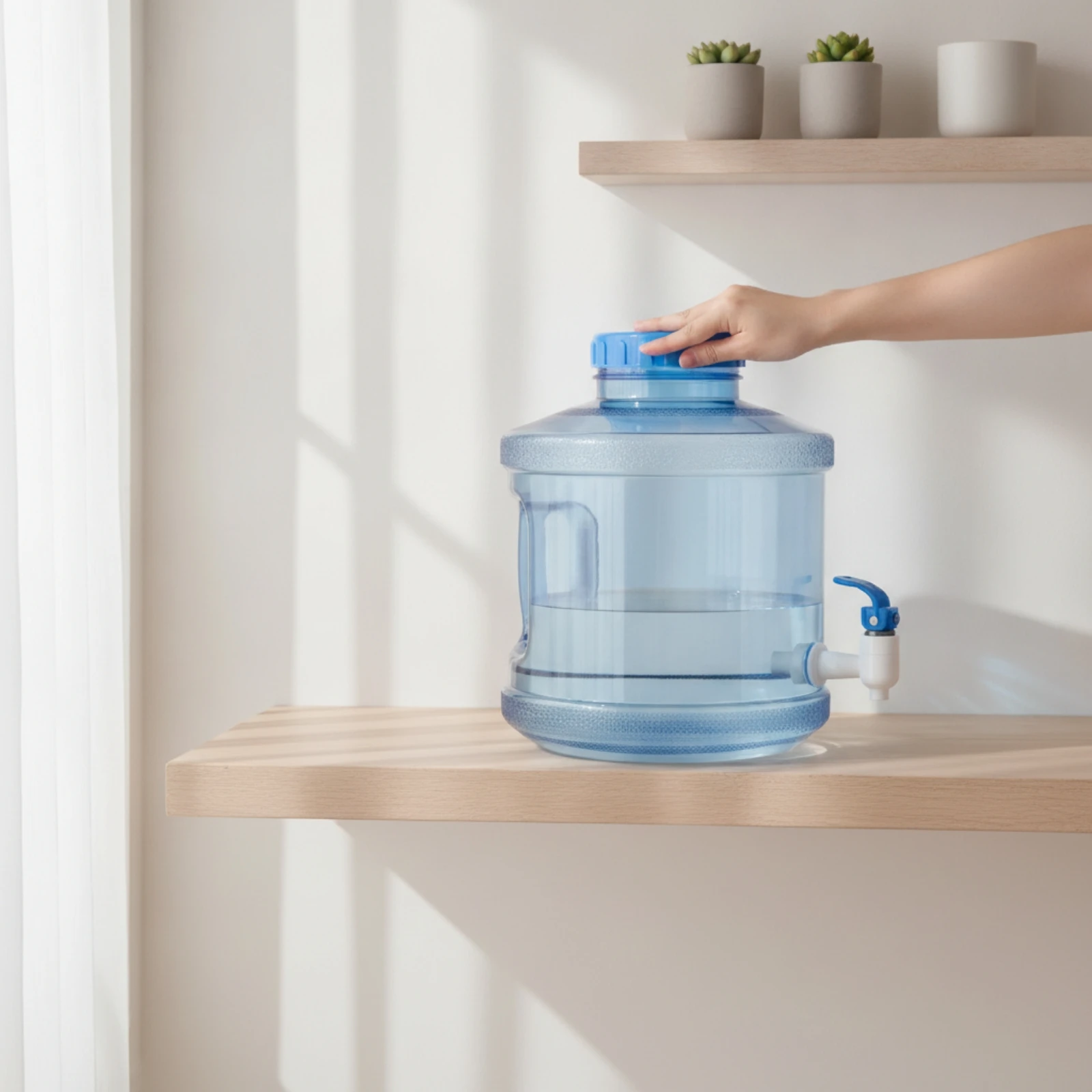 Beverage Container Sturdy Polycarbonate Water Container with Faucet for Home Kitchen, Camping